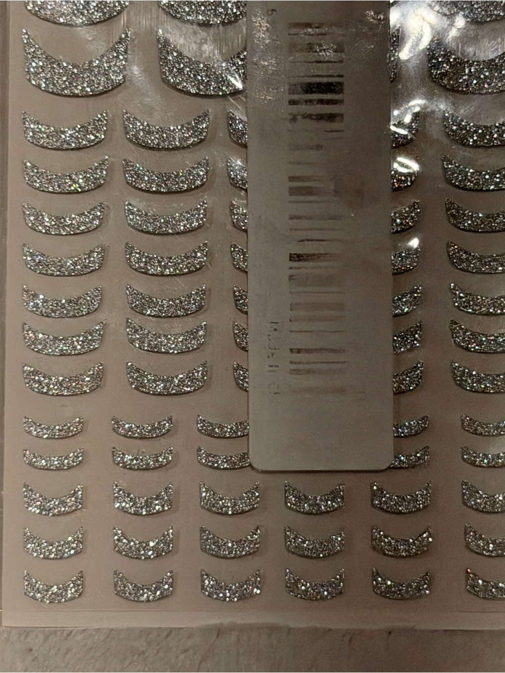 Silver Glitter French Tip Nail Stickers Y2K Glam DIY Nail Art Decals